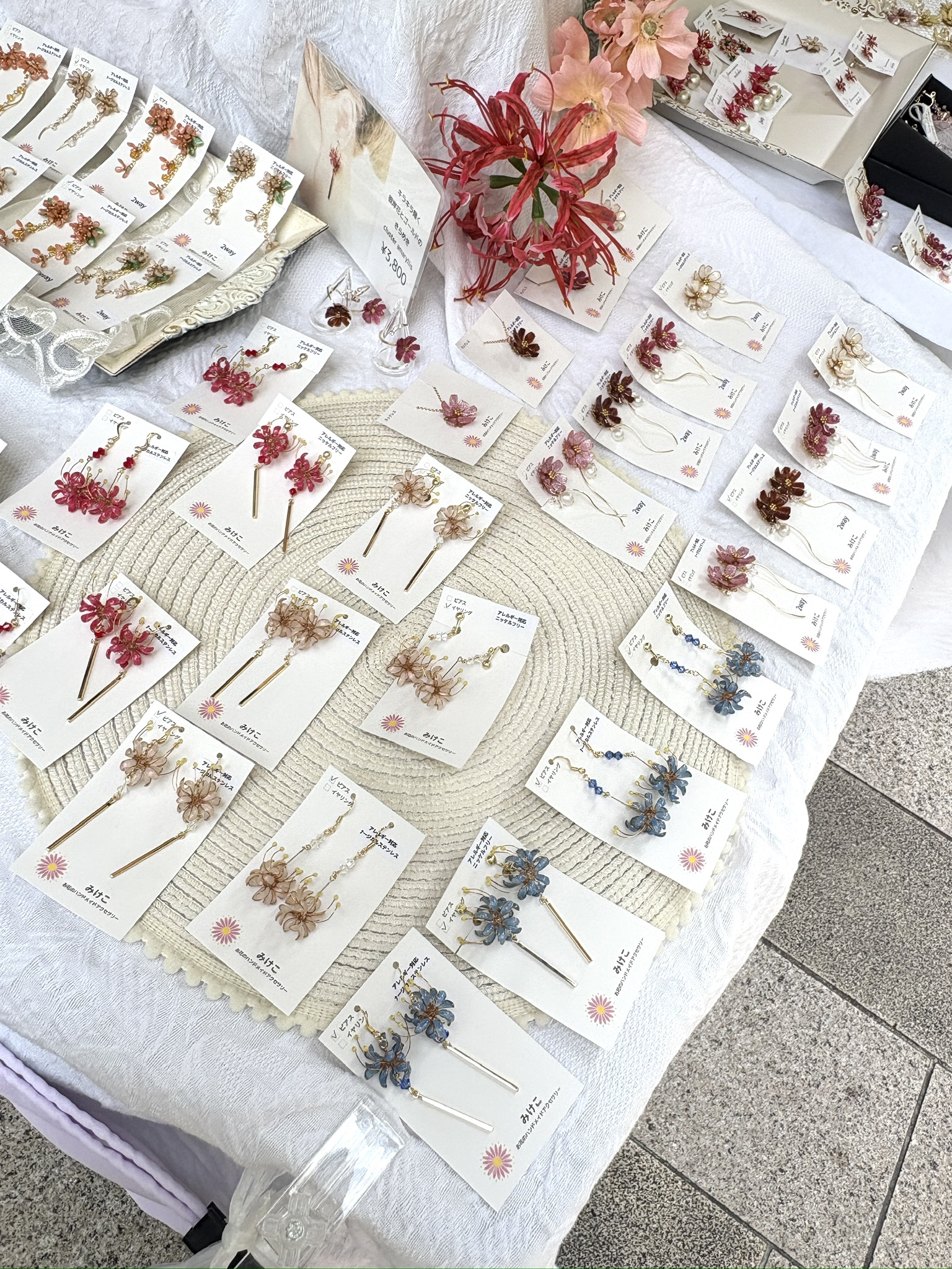 彼岸花のディスプレイ